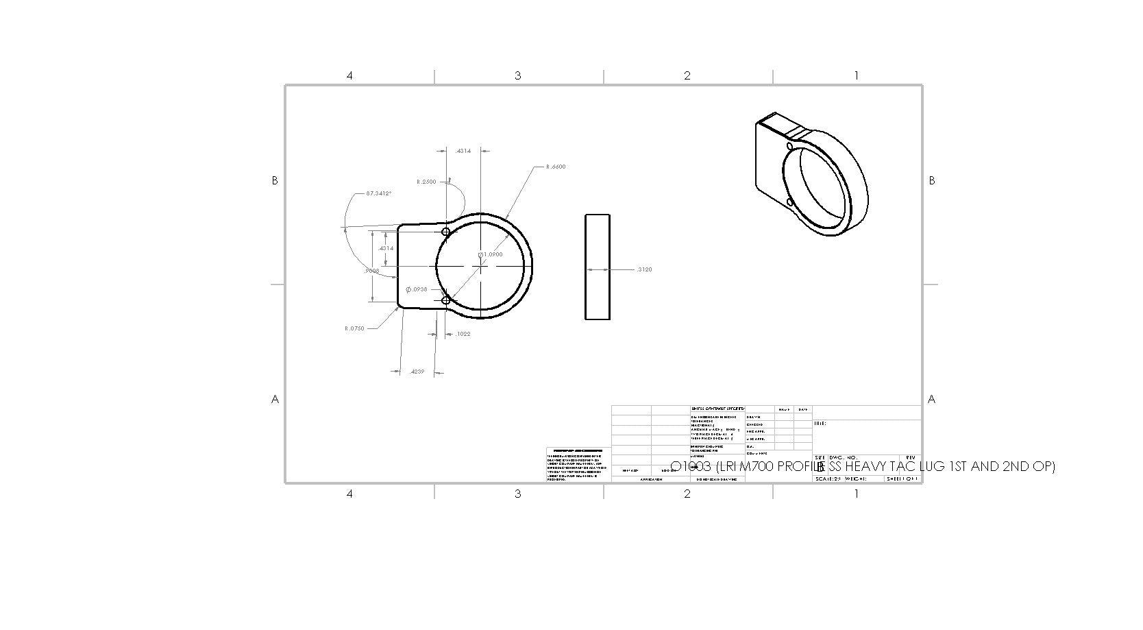 LRI Precision Recoil Lugs for M700 and Tikka-T3 style actions - Image 2